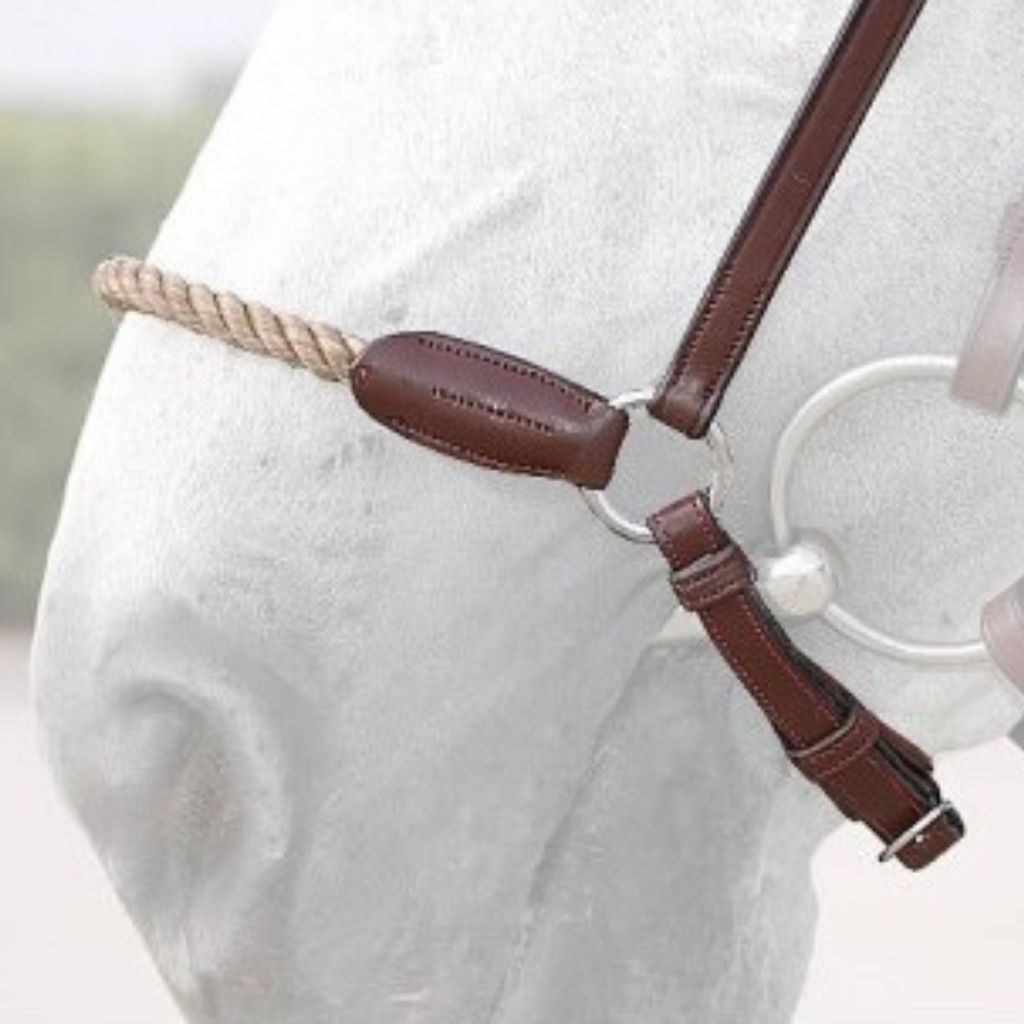 Dyon D Collection Drop Rope Noseband Brown Full
