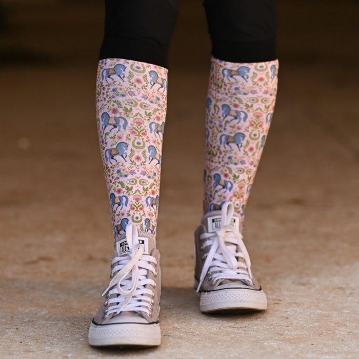 Dreamers & Schemers Boot Socks Spring Summer 2025 horse florals