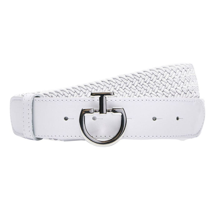Cavalleria Toscana Women's Elastic Belt With CT Clasp white