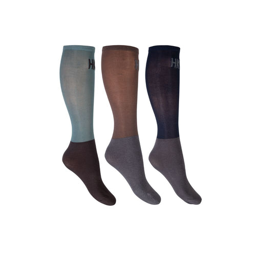 HKM Socks -Microcotton Colour- set of 3 Brown/Green