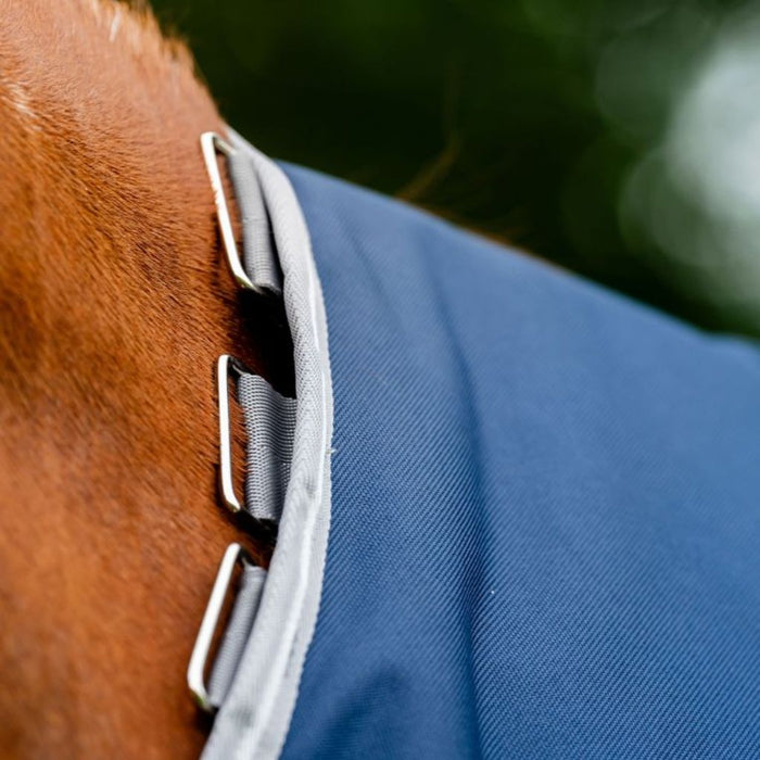 Amigo 1200D Plus Turnout 250g by Horseware Ireland Navy Neck Attachment