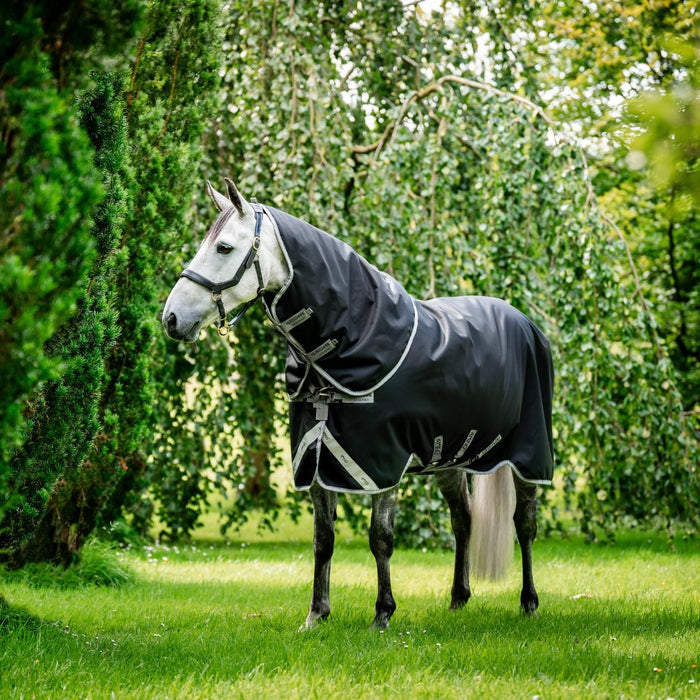 Amigo 1200D Plus Turnout 100g by Horseware Ireland Black Silver