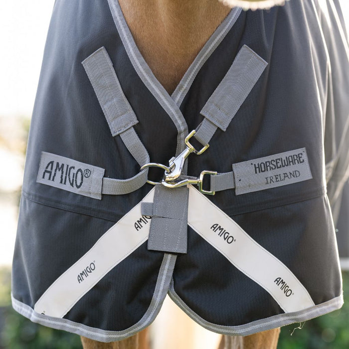 Amigo 1200D Pony Plus 0g by Horseware Ireland Black/Grey/Silver