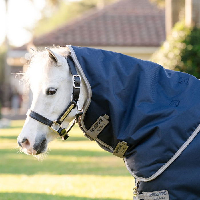 Amigo 1200D Pony Plus 0g by Horseware Ireland Navy/Grey/Silver