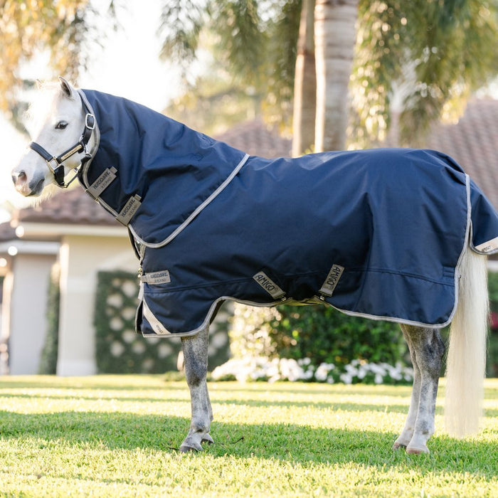 Amigo 1200D Pony Plus 0g by Horseware Ireland Navy/Grey/Silver