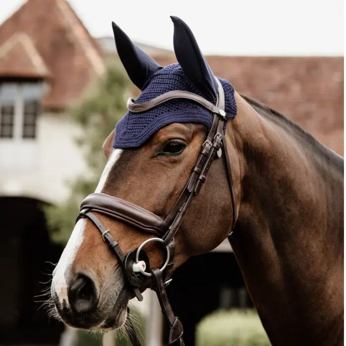 Kentucky Horsewear Welllington Fly Veil Bonnet Navy