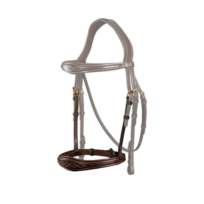 Dyon D Collection Anatomic Noseband - No Flash Brown